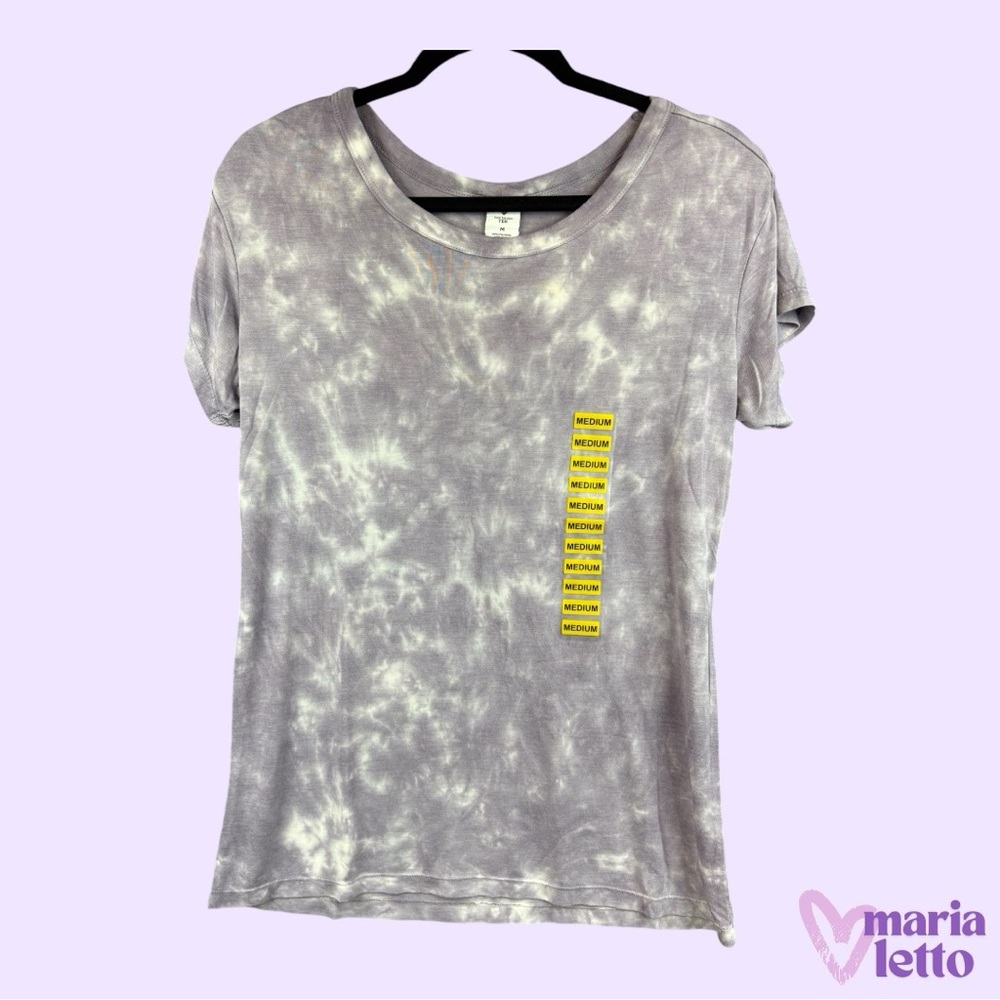 NWT Member’s Mark Purple Tie-dye Tee, M 💜🤍